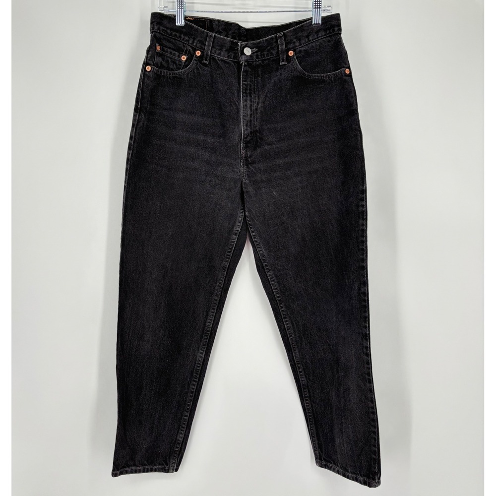 Vintage Levi's 512 Jeans Sz 14 Reg‎ Fits 30 Black Tapered Leg Mom Jeans 90s 00s